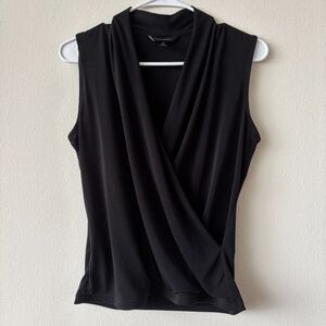 Banana Republic Sleeveless Black Criss Cross Front Top - Size Small